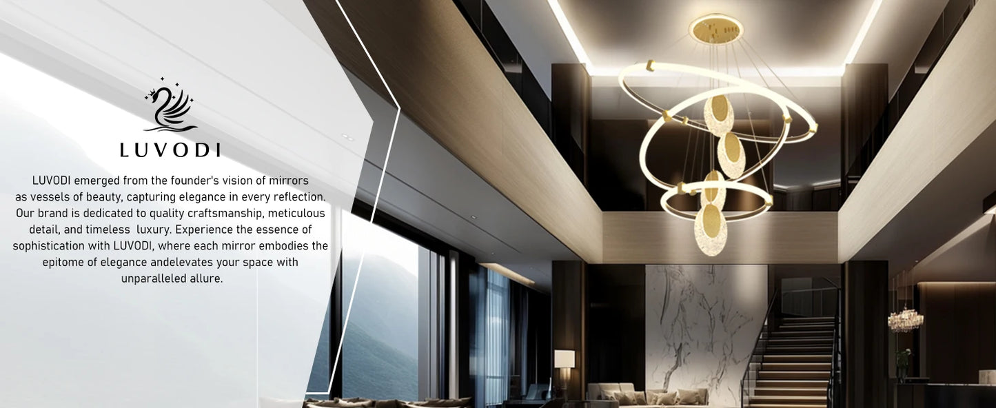 Ljustra Modern LED Ceiling Chandelier Water-Drop Pendant Lamp Fixture