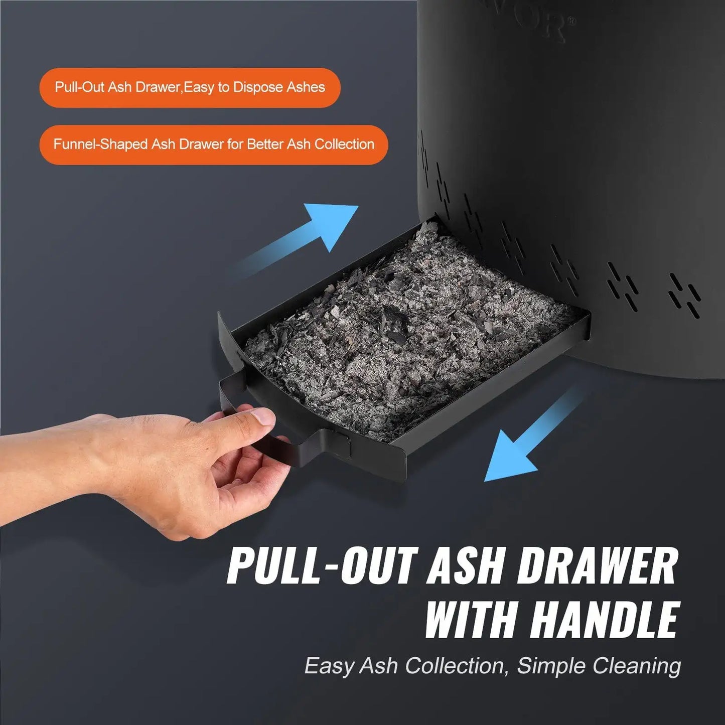 Smokeless Fire Pit Wood Burning Stainless Steel Outdoor Bonfire 15.8in