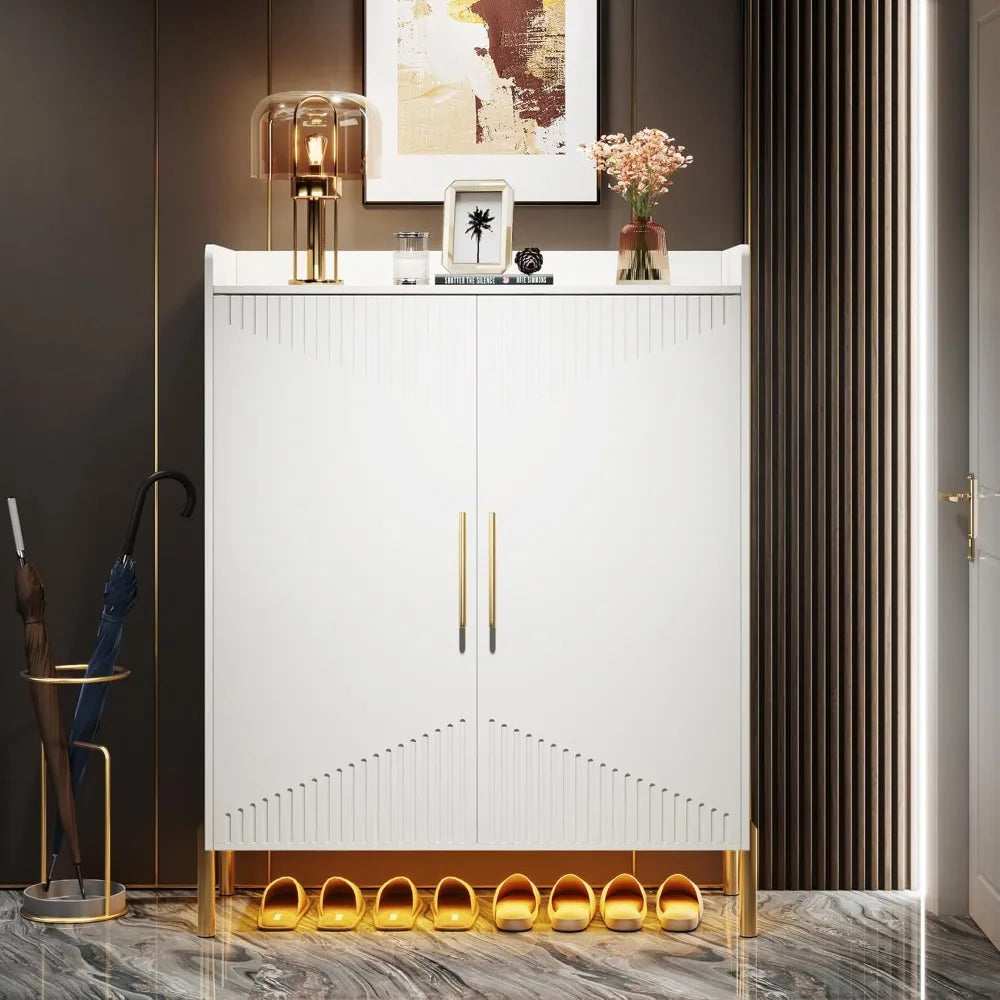 Large Shoe Cabinet 6-Tier Entryway Storage Organizer Modern Furniture