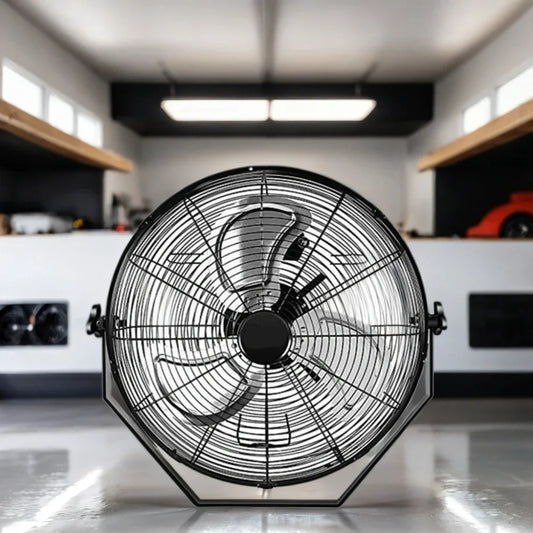 Black Industrial Wall Mount Fan High Velocity 3 Speed Quiet Air Circulation