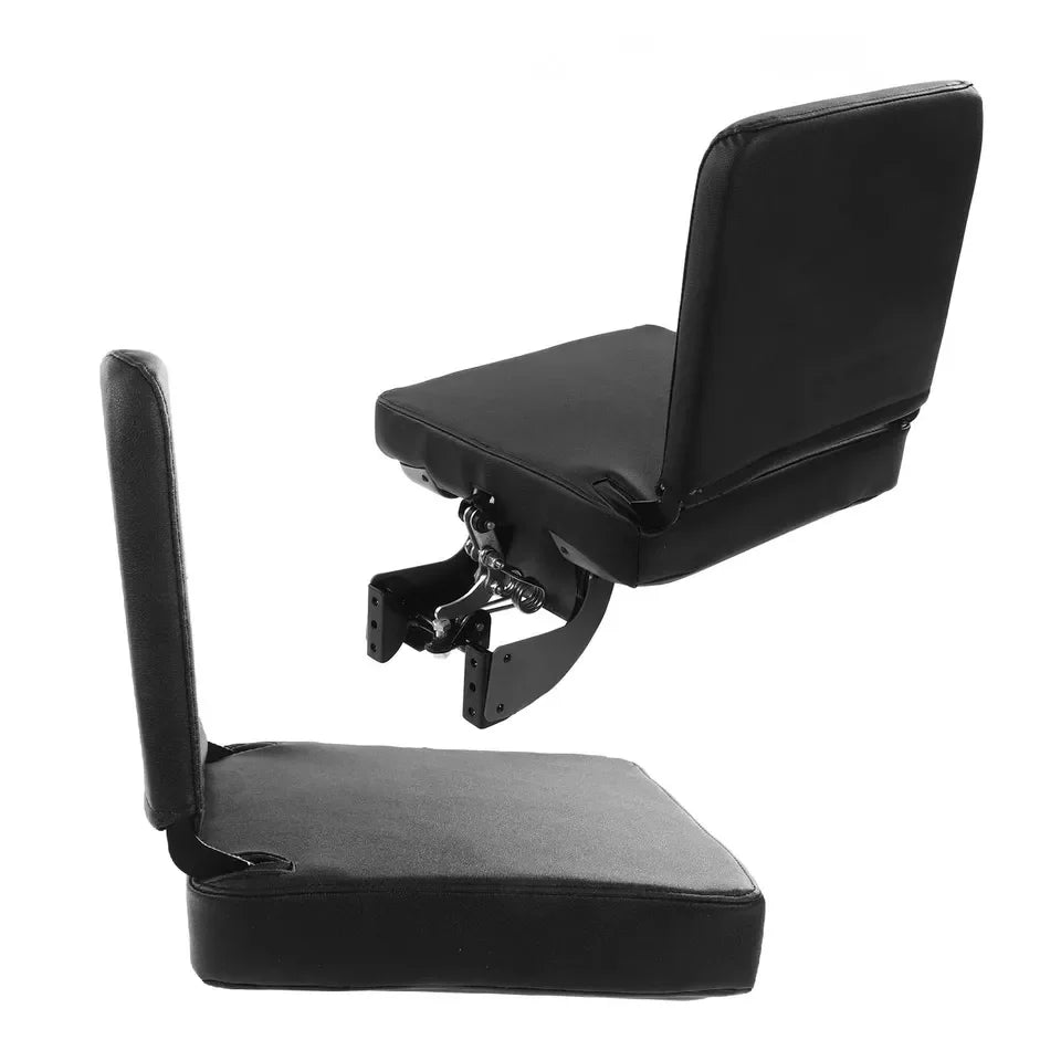 RV Bus Folding Flip Seat Elegant Leather Heavy Duty Camper Accessory