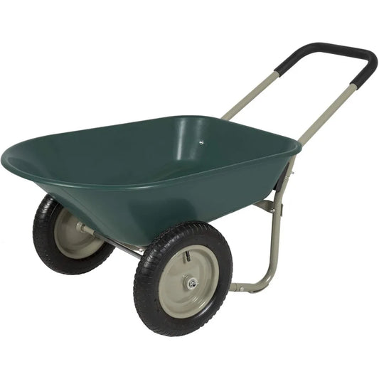 Heavy Duty Polyurethane Wheelbarrow Garden Cart Utility Wagon 330 lbs Capacity