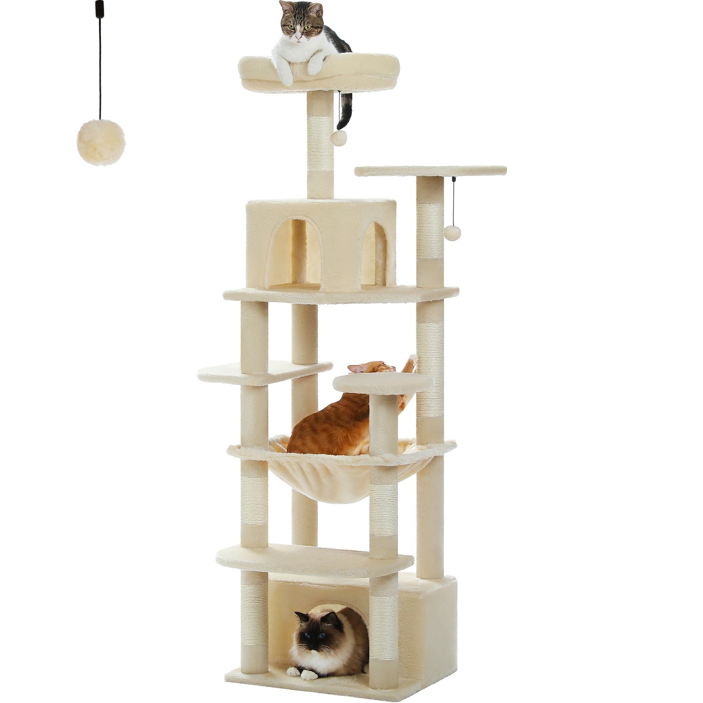 Large Cat Tree Tower Indoor Cats Scratching Posts Hammock Condo Toys