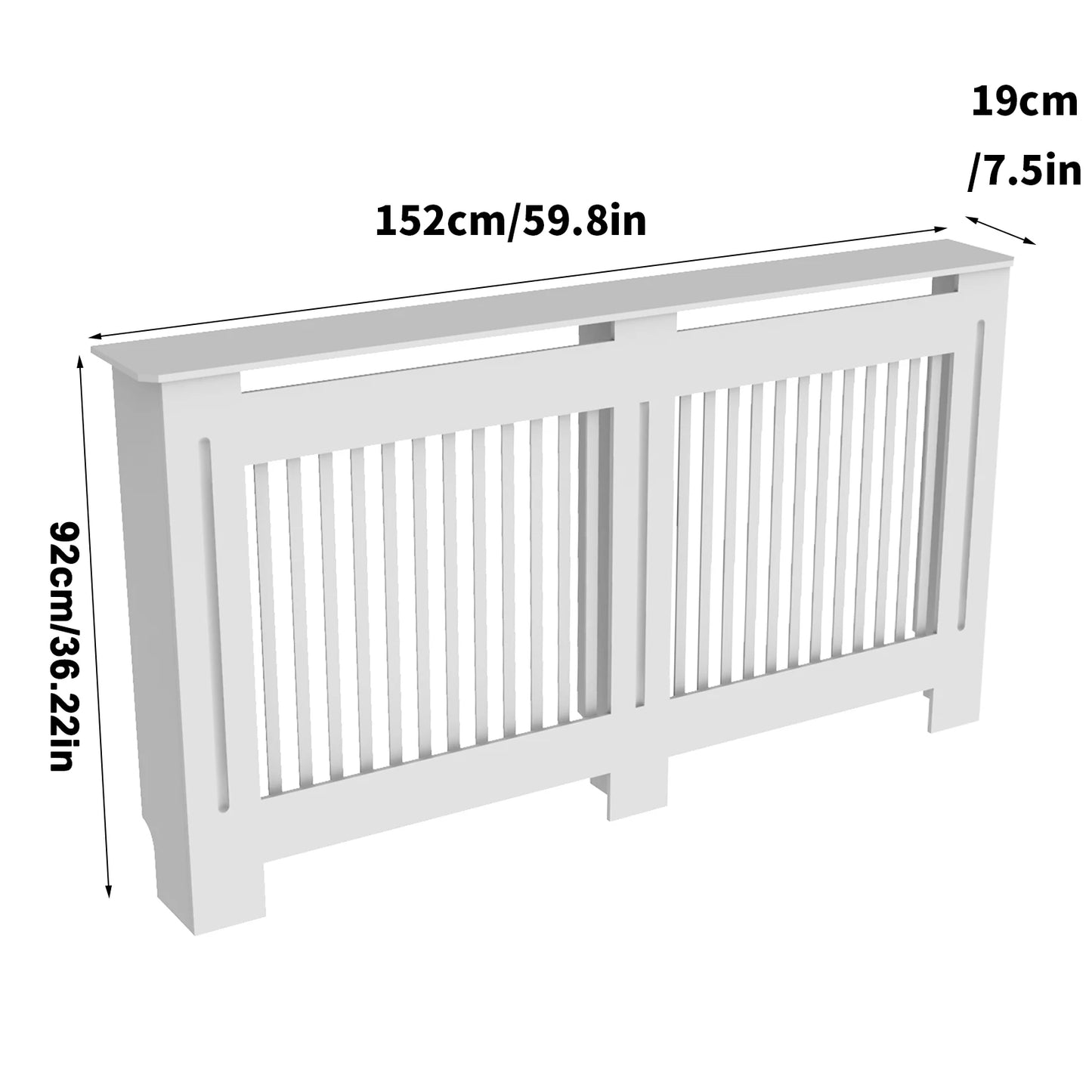 Modern White Radiator Cover MDF Wall Cabinet for Home Living Room