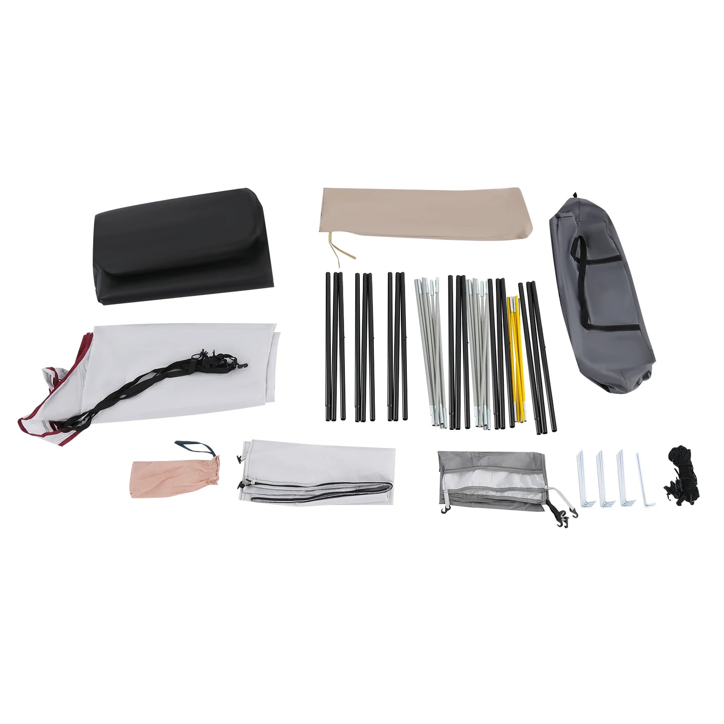 Outdoor Camping Tent for 8-12 People with Storage Pocket and Zippers