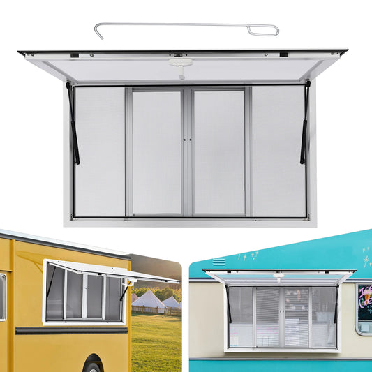 Concession Window Aluminum Alloy Food Truck Service Window Modern Design