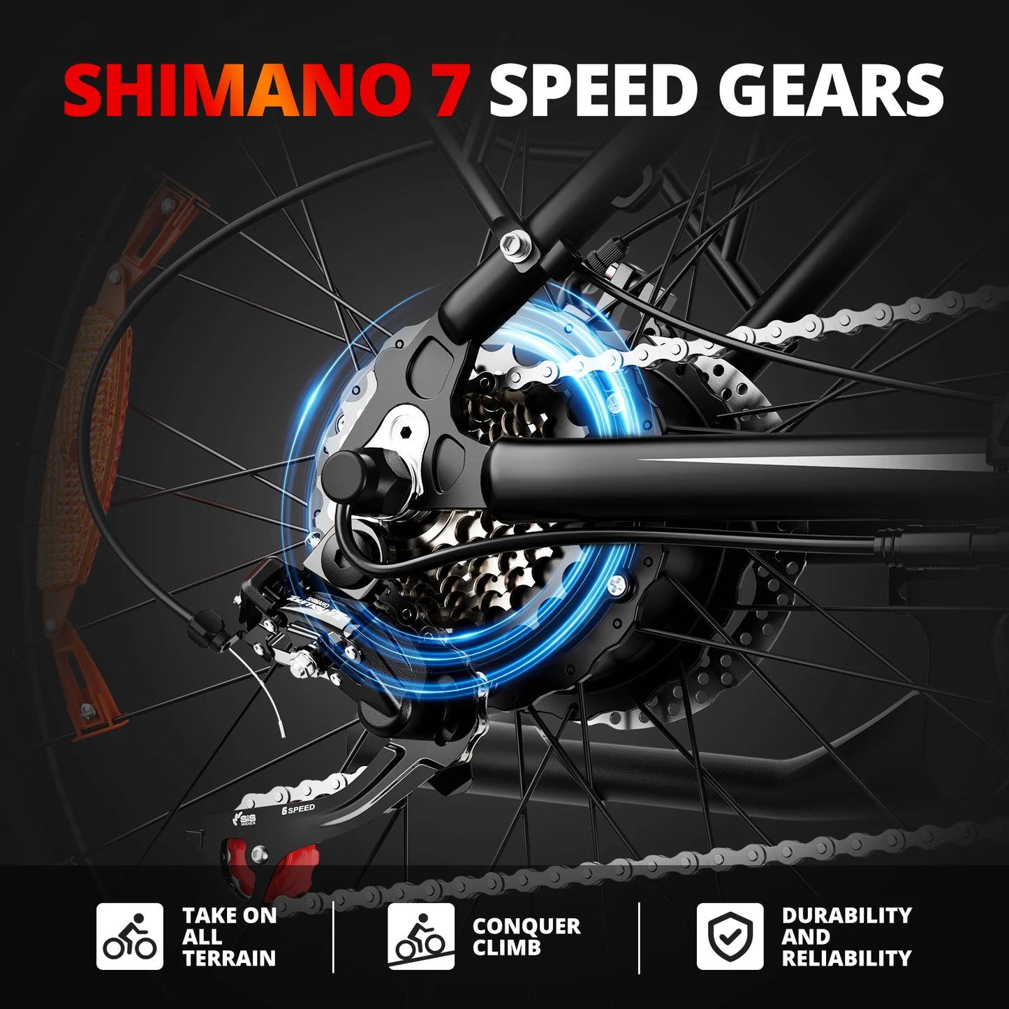 Ljustra AMYET EB26 Electric Bike 1000W 48V Fat Tire Mountain Ebike