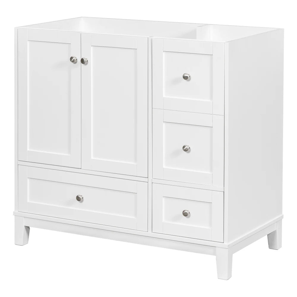 36 Inch Modern Bathroom Vanity with USB Charging and Ample Storage