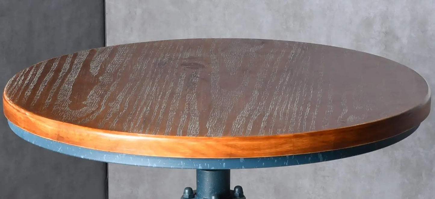 Retro 3 Piece Pub Bar Set Adjustable Table and Stools for Home Bar