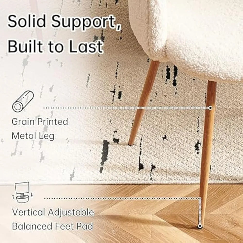 5-Piece Wooden Round Dining Room Table and Barrel Chairs Set for 4