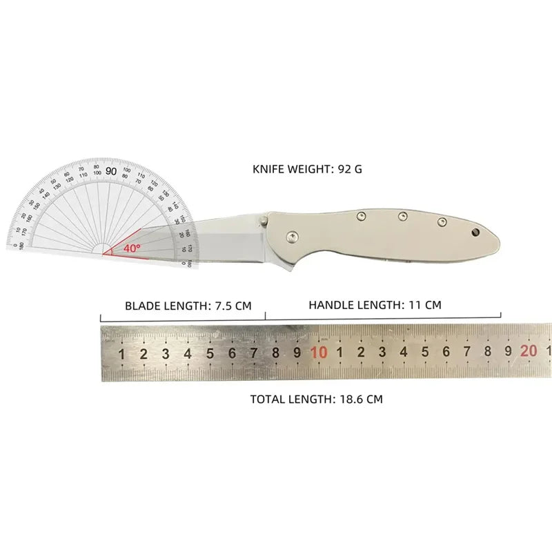 KS 1660 Tanto Blade Folding Knife EDC Multitool Camping Tactical Knife