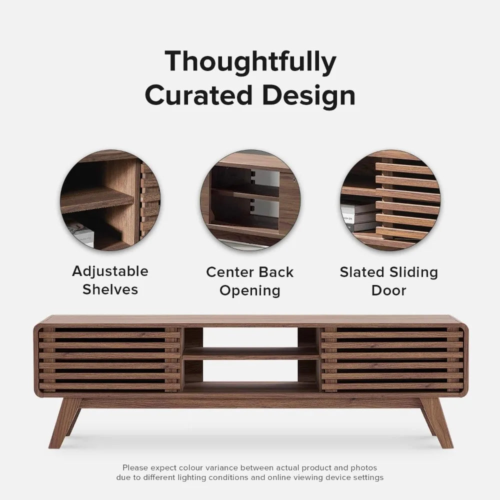 Ensley Mid-Century Modern TV Stand for 55-65 Inch TVs with Storage