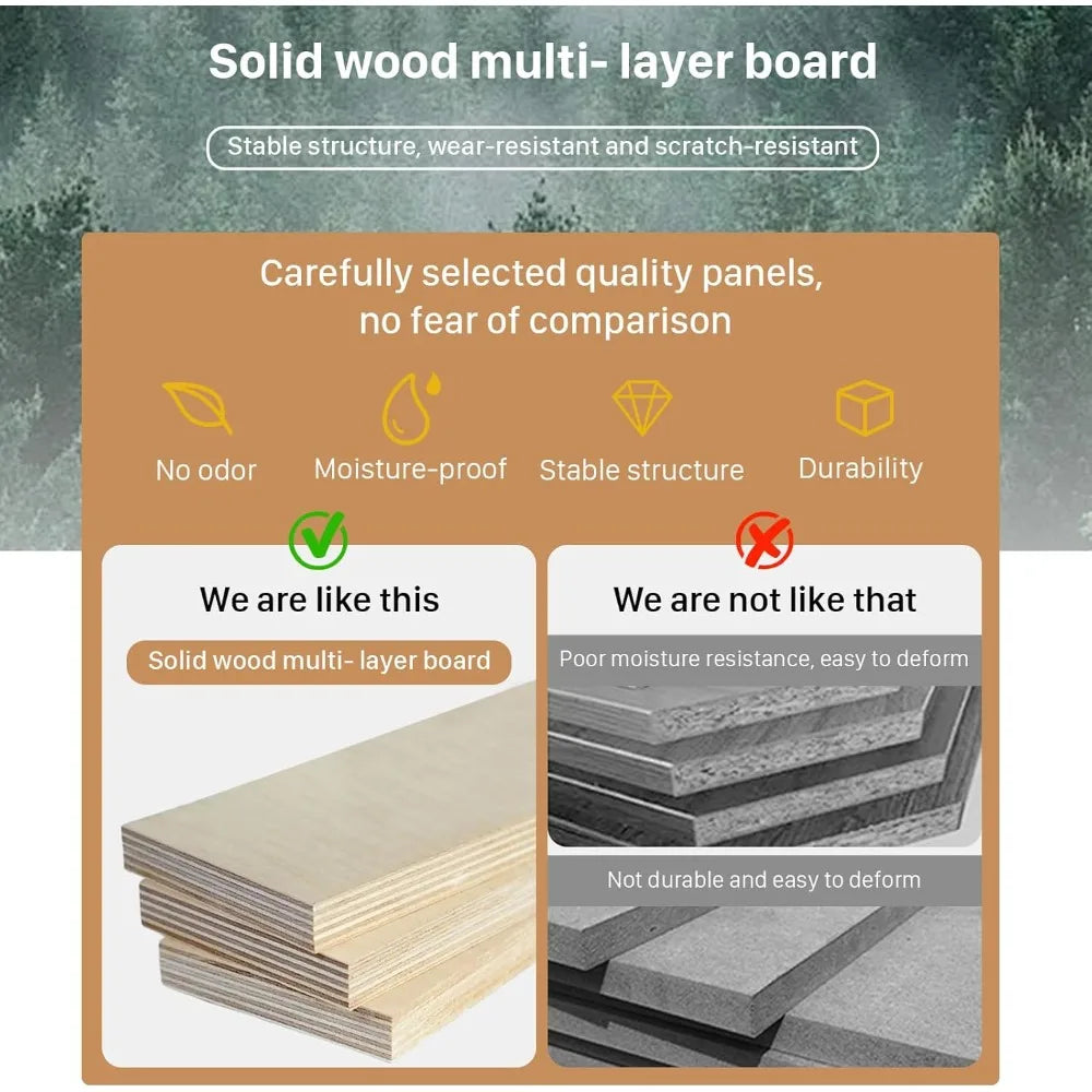 Modern Reception Desk with Locking Drawers LED Light Strip Office Counter