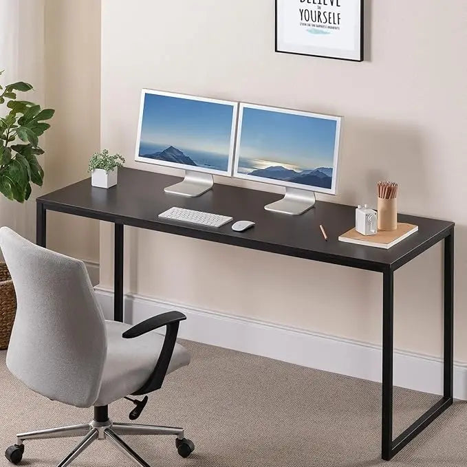 Modern 63 Inch Computer Desk Easy Assembly Office Workstation
