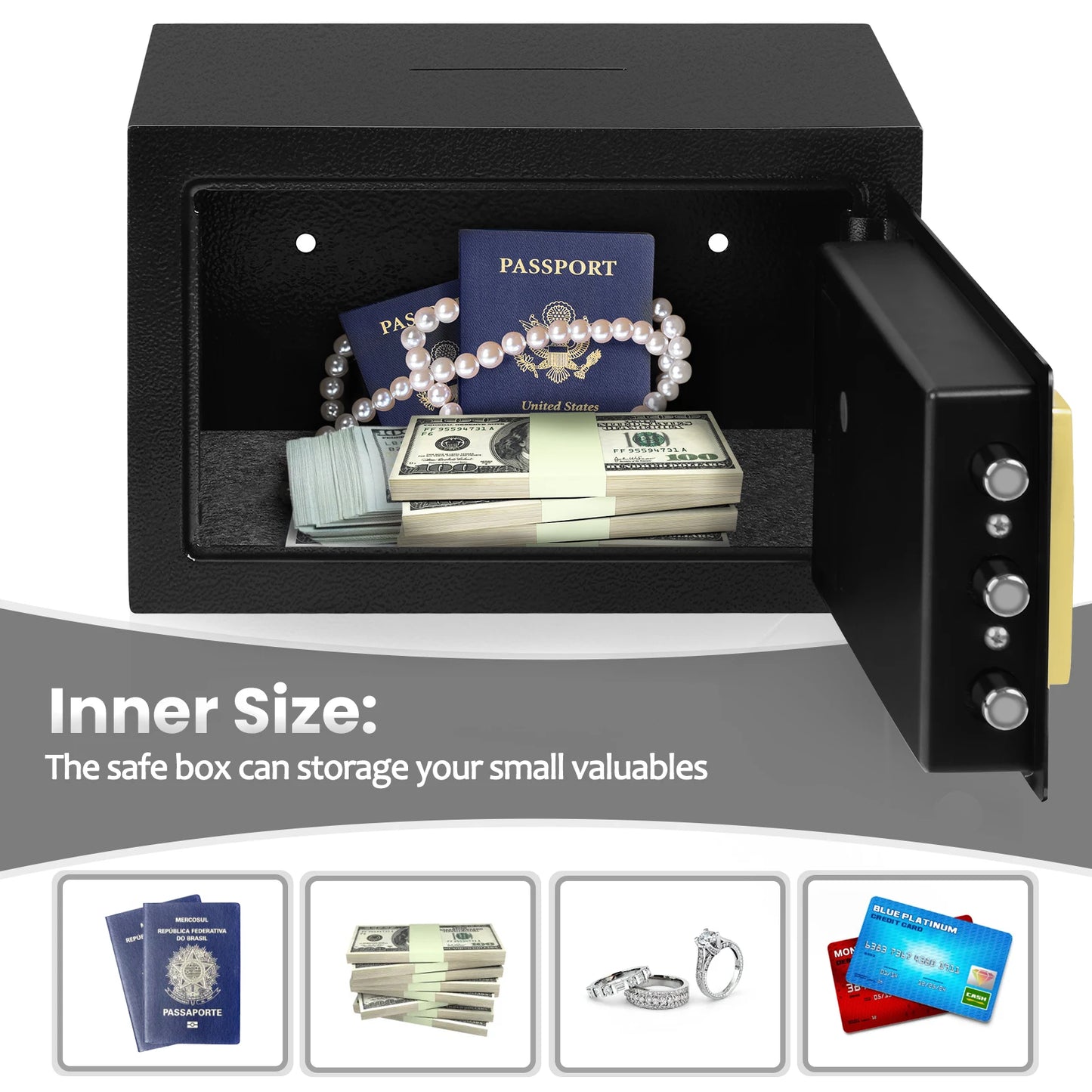 Digital All Steel Security Safe with Electronic Keypad Lock Anti-Theft