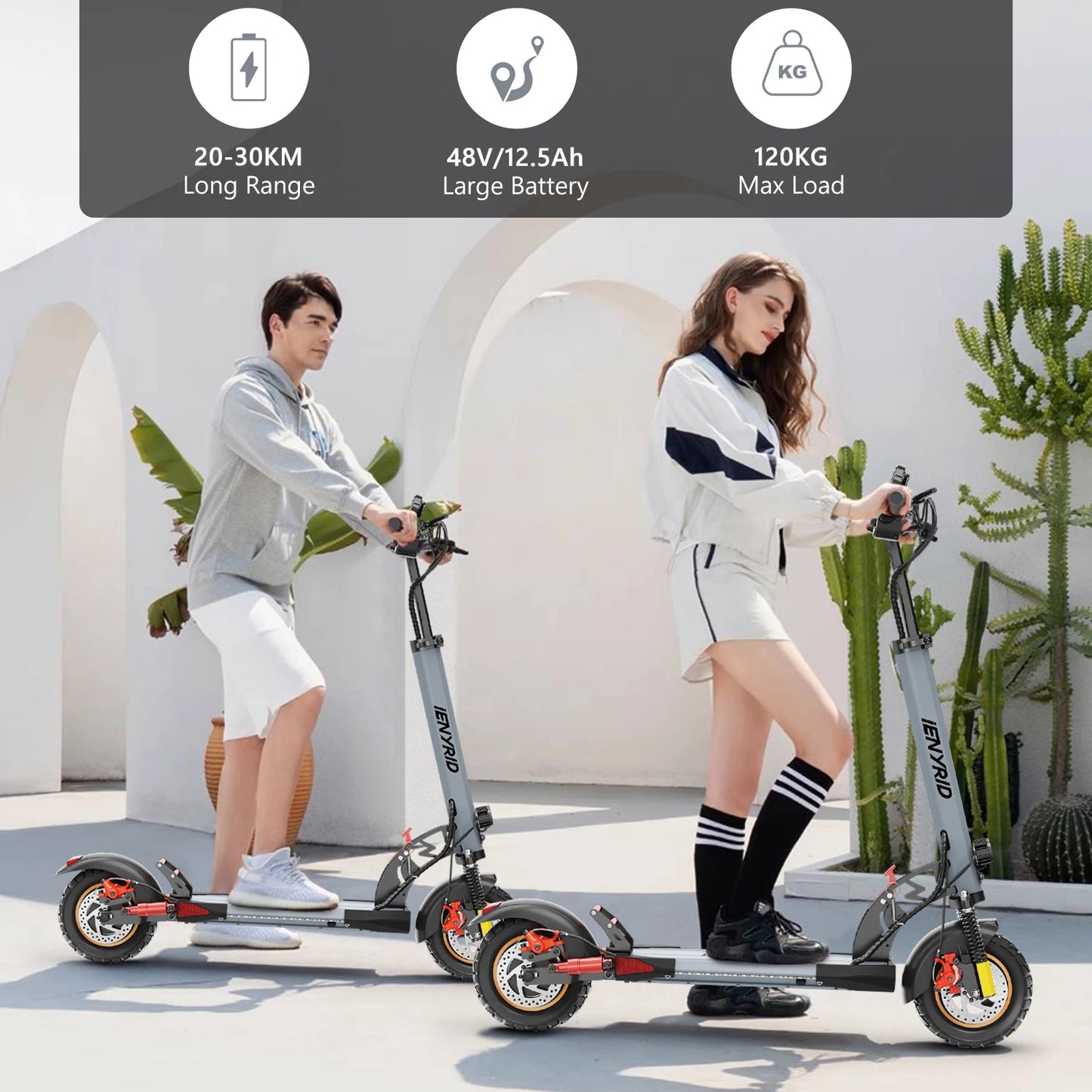 Electric Scooter 800W Motor 25MPH Folding E Scooter with Dual Braking