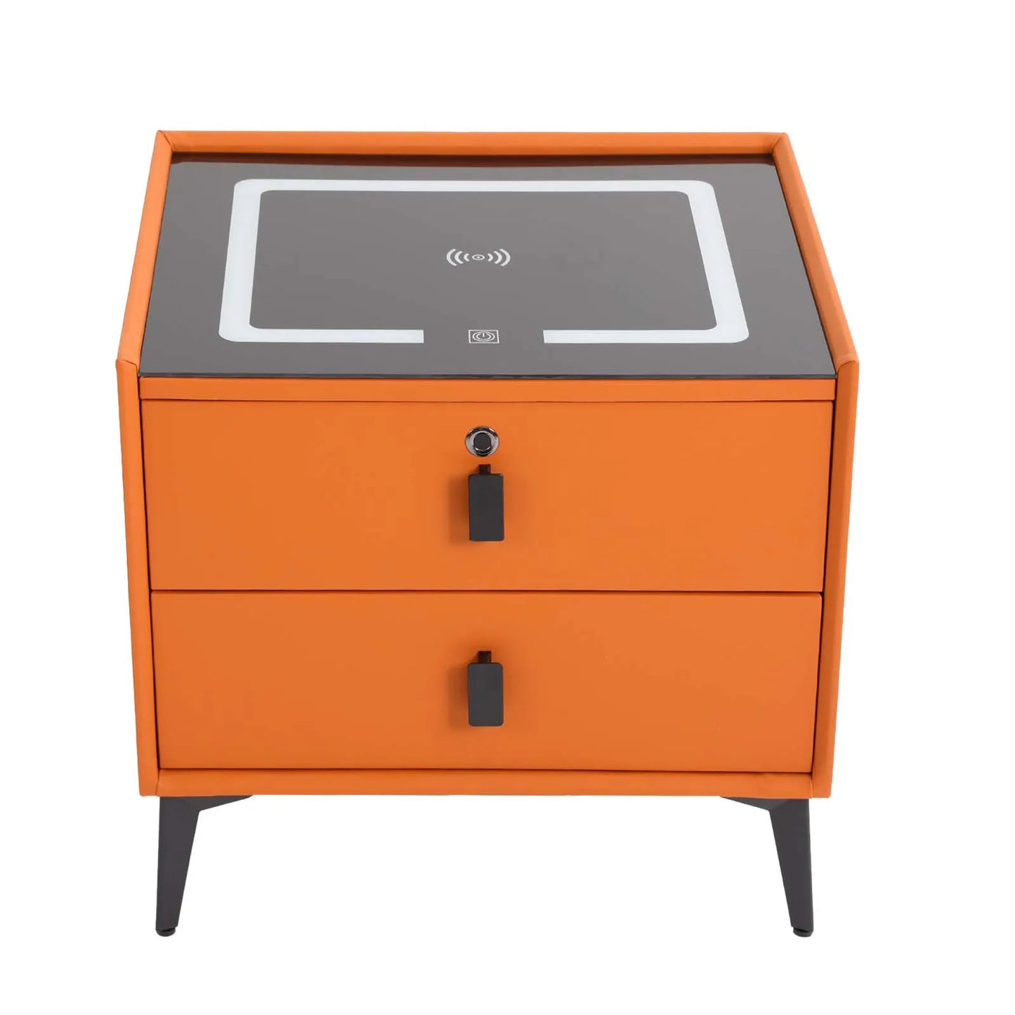 Smart Bedside Table with Bluetooth Speaker USB Wireless Charging and Light