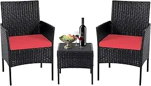 Ljustra 4 Piece Patio Furniture Set Outdoor Rattan Conversation Set