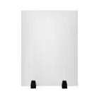 Dual Frosted Plexiglass Clamp-on Desk Privacy Panels Office Partitions 2 Pack