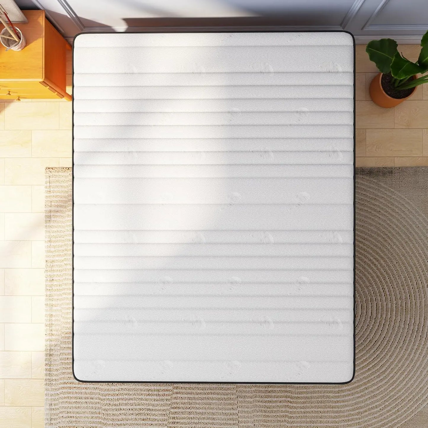 Ljustra 12 Inch Full Size Mattress Bed Memory Foam Pocket Springs