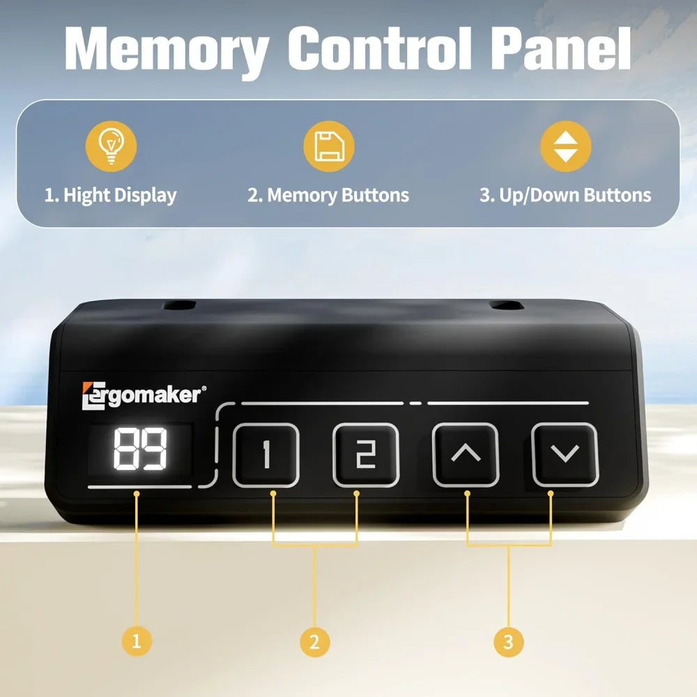 Electric Standing Desk 67 Inch Height Adjustable Sit Stand Home Office