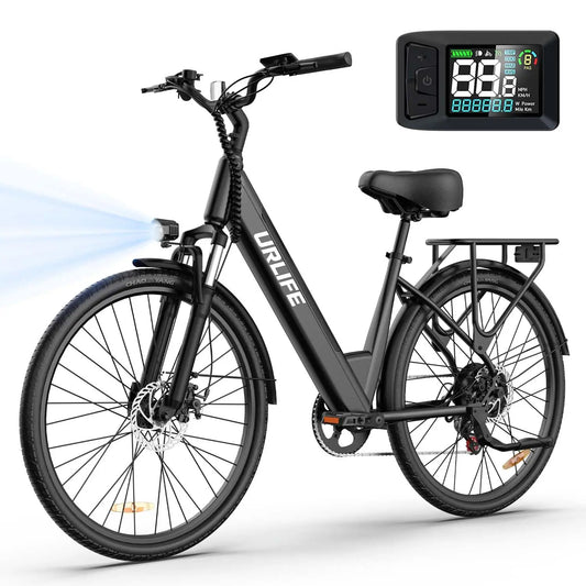 Peak 750W E26 Electric Bike 26" Commuter 48V 10.4Ah LCD Display 20MPH