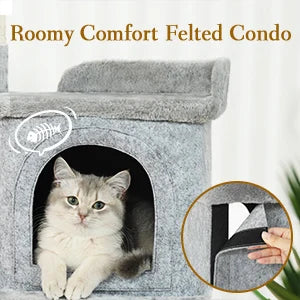 Ljustra Cat Climbing Frame Multi-Level Cat Tower with Scratching Post