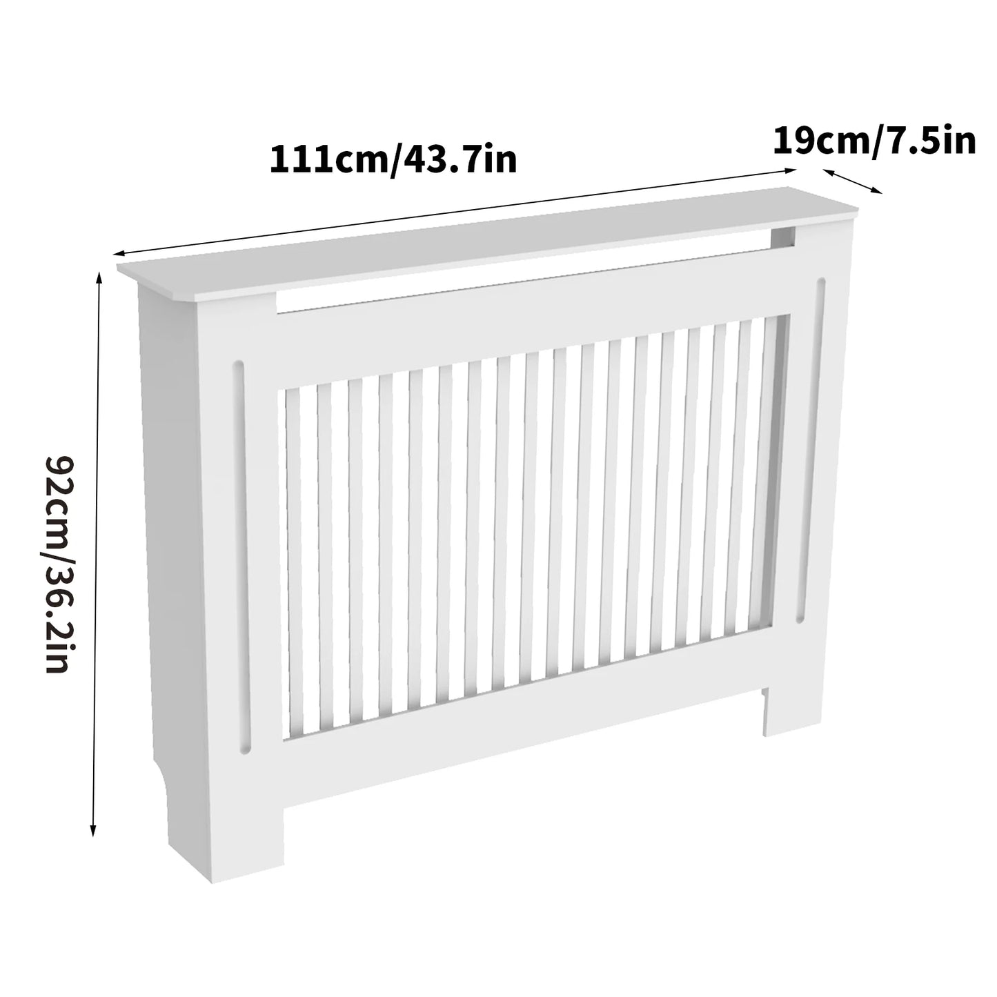 Modern White Radiator Cover MDF Wall Cabinet for Home Living Room