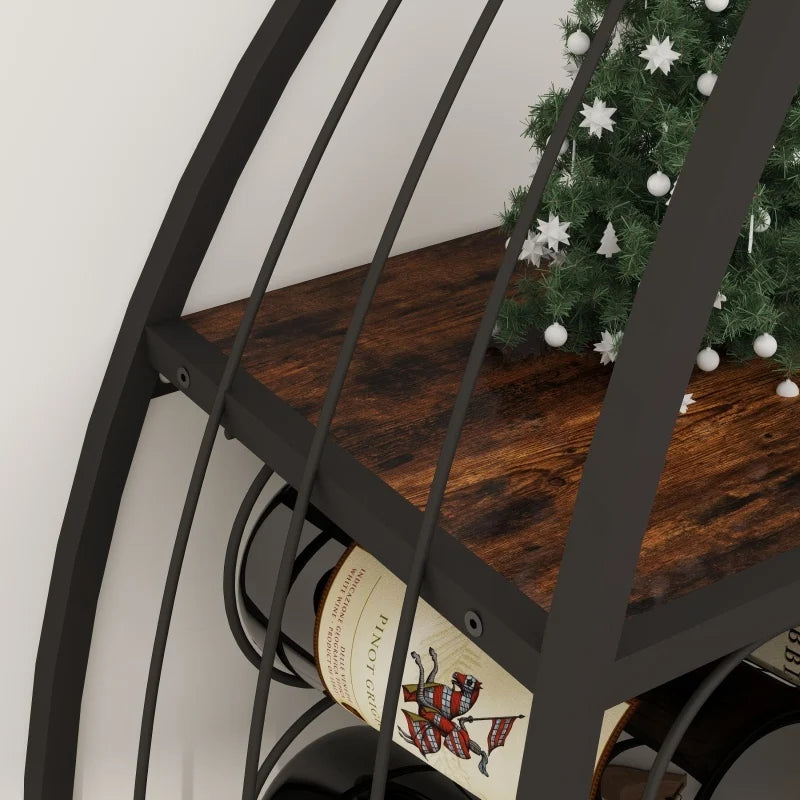 Sailboat Shaped Display Rack Freestanding Cabinet Wine Spirits Storage