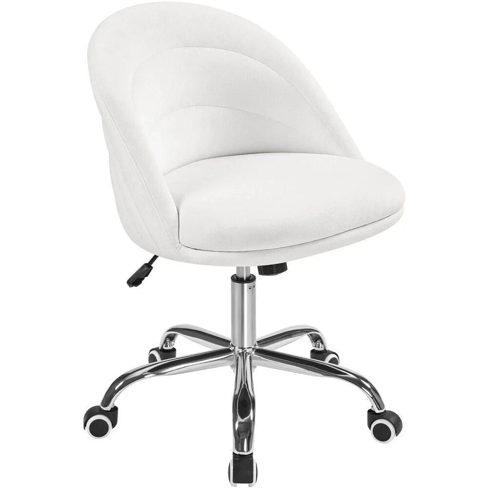 Modern Armless Desk Chair Home Office Swivel Vanity Chair