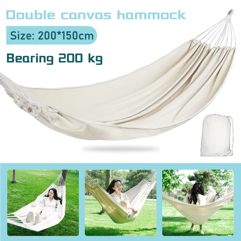 Thick Canvas Hammock Outdoor Camping Swing Multi Functional Two-Person