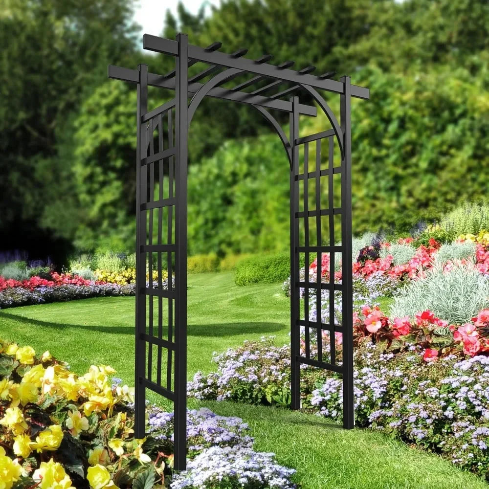 Garden Arbor PVC Wedding Arch Outdoor Trellis for Climbing Plants