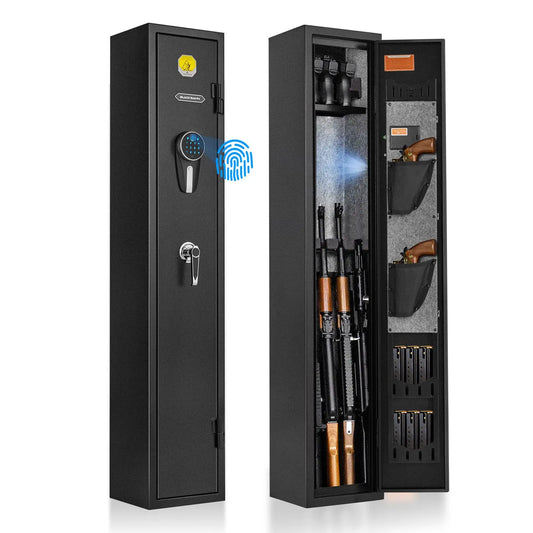 Biometric Fingerprint Gun Safe for 3 Rifles and Shotguns Cabinet