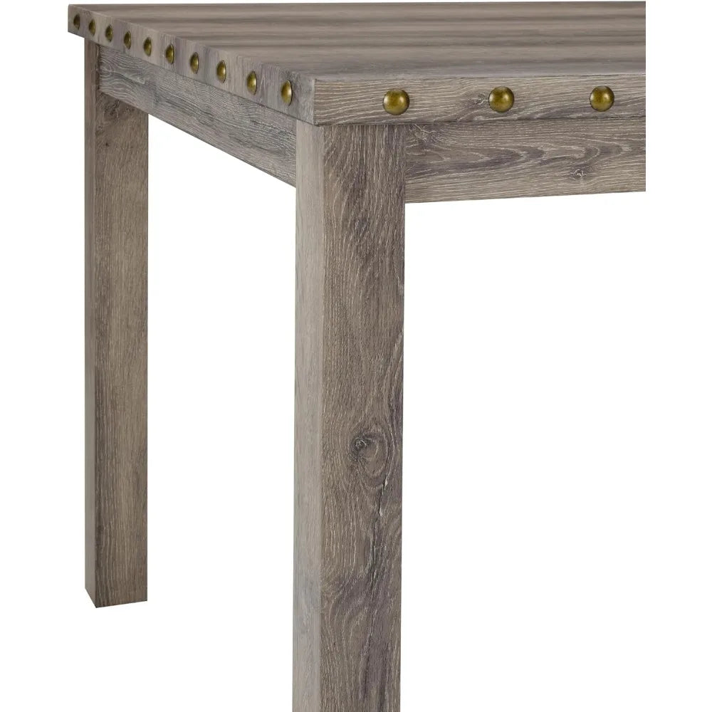 42 Inch Rustic Counter Height Dining Table for 4-6 People