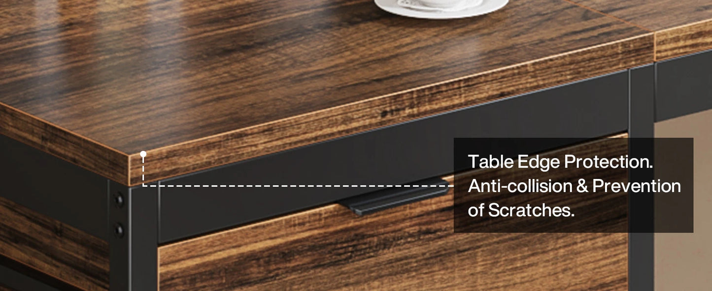 Ljustra 59 Inch Computer Desk with 3 Drawers Industrial Workstation