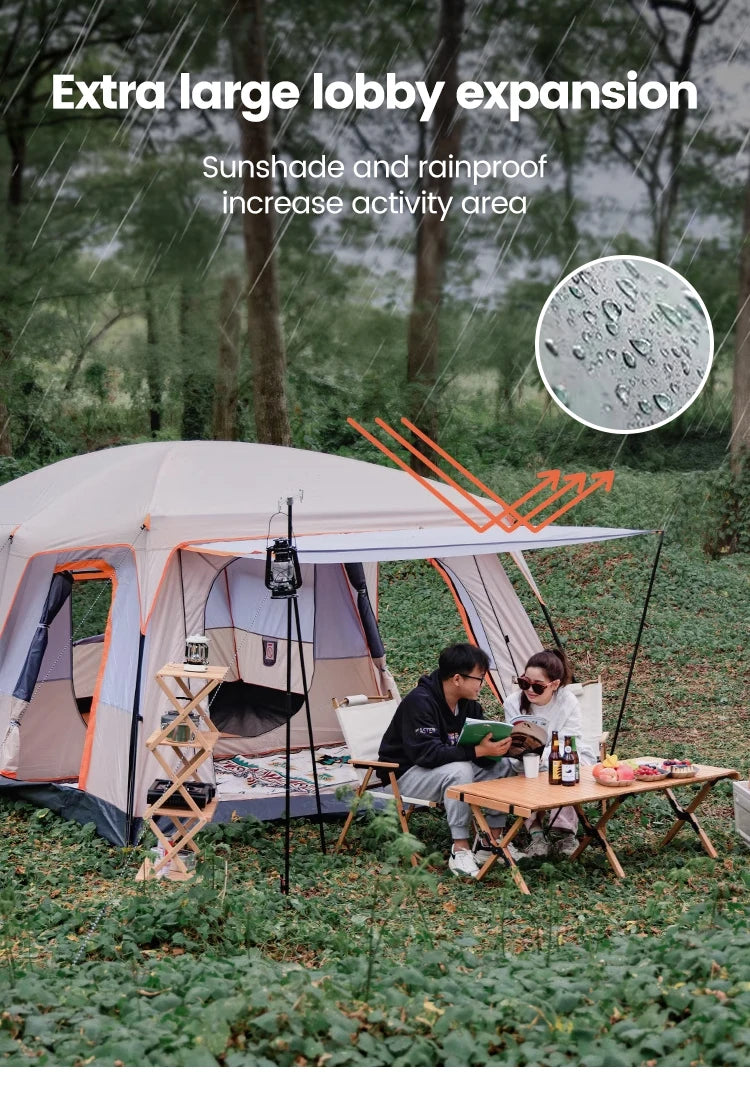 Sonuto Camping Family Tent 3-12 Person Double Layer Oversize Outdoor