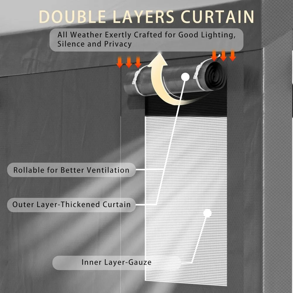 Heavy Duty 12x20 ft Carport Canopy Portable Garage with Removable Walls