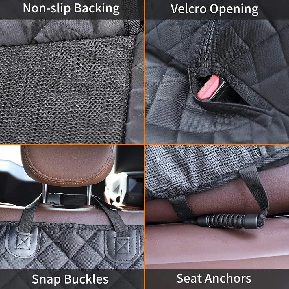 Dog Car Seat Cover Waterproof Non-Slip Back Seat Protector for Pets