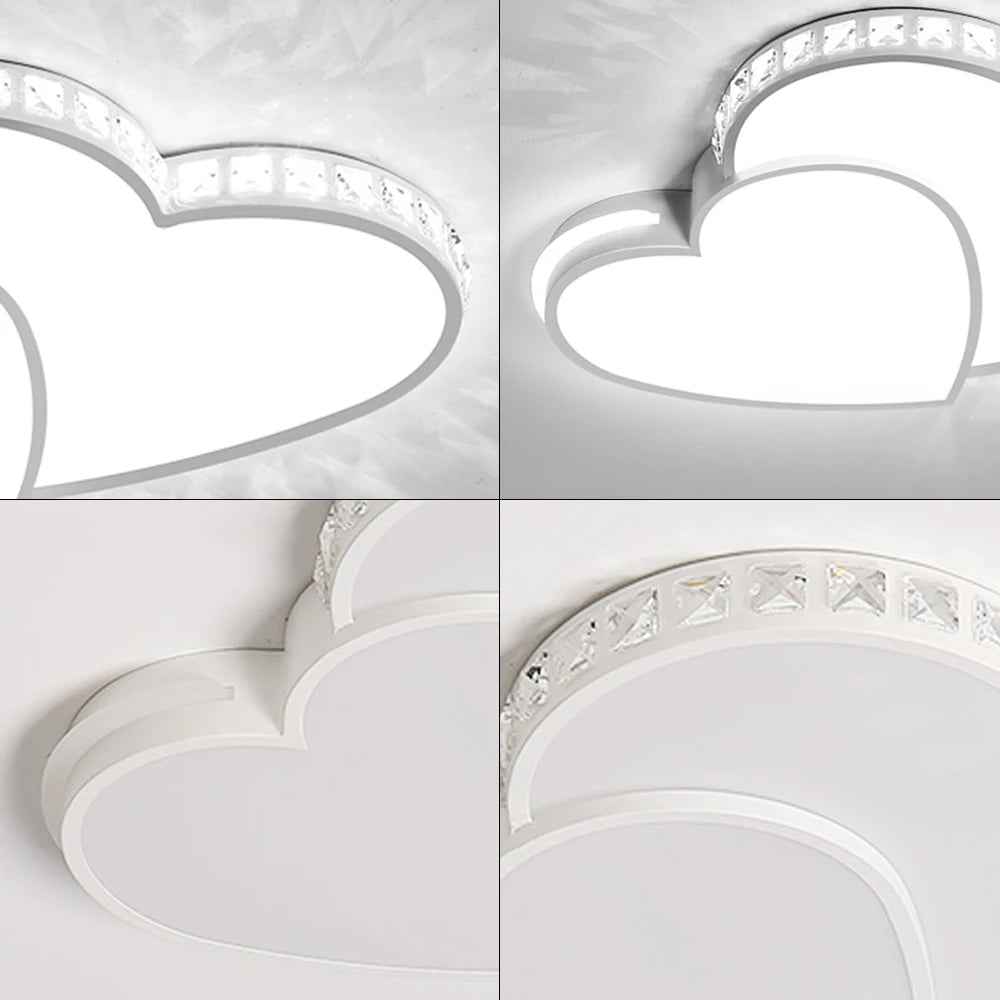 Modern Heart Shaped LED Ceiling Light for Kids Bedroom Living Room