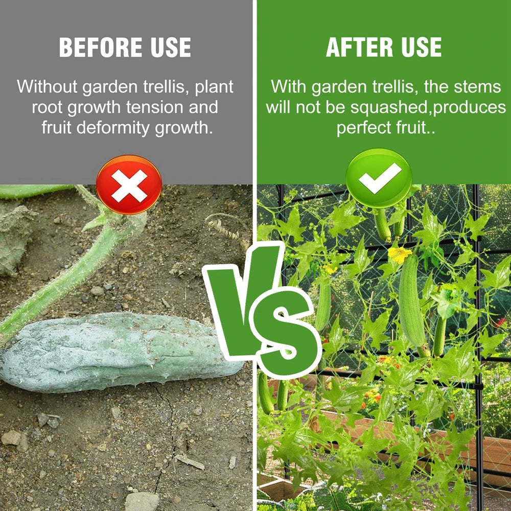 U-Shaped Metal Garden Trellis Support Frame for Climbing Plants