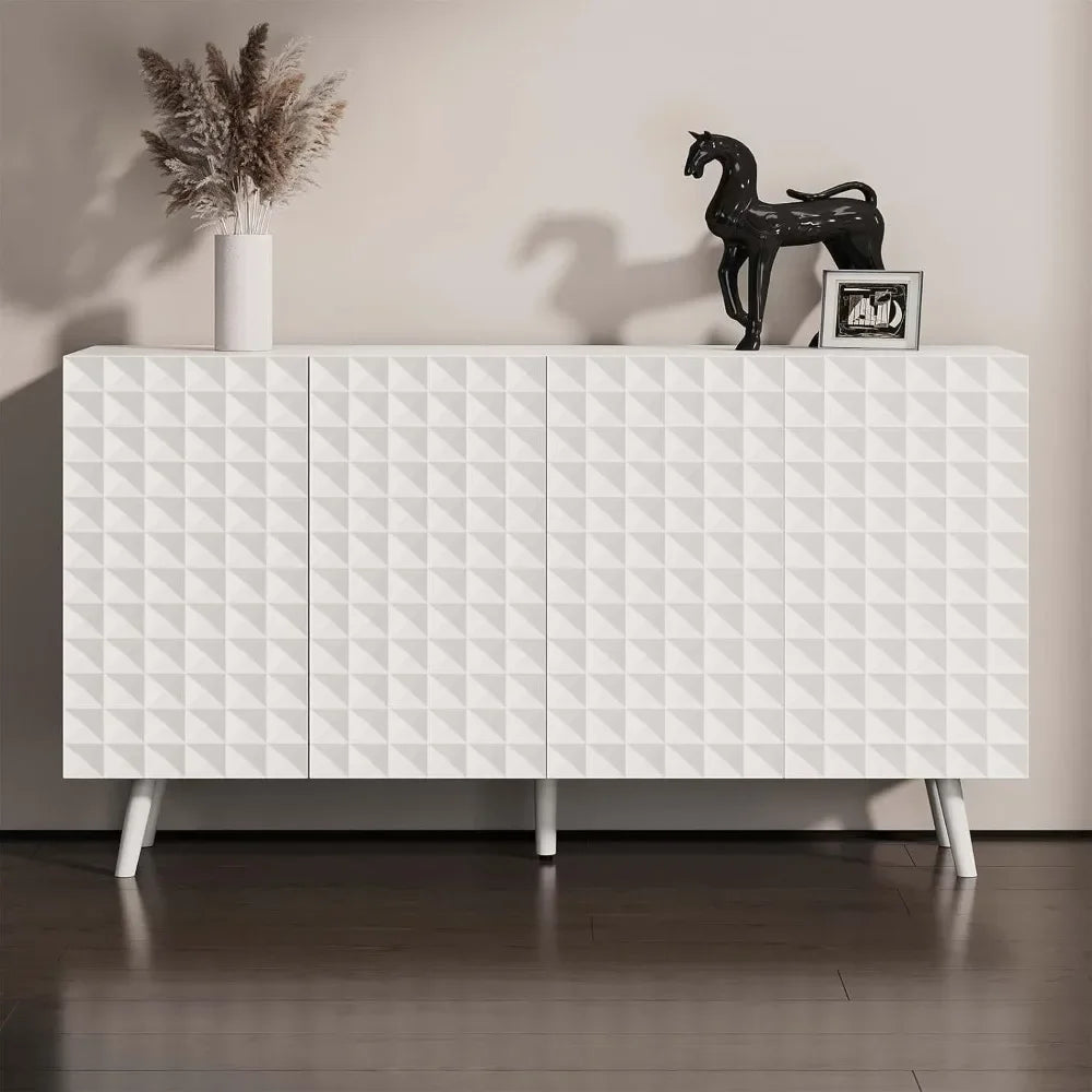 Ljustra 54.45 Inch Buffet Cabinet Large Sideboard Storage Kitchen Organizer