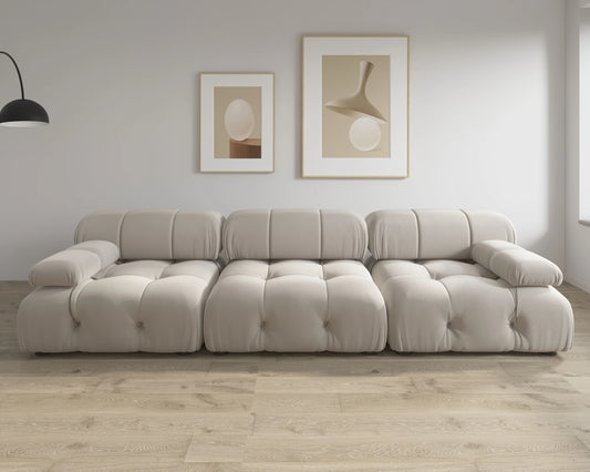Ljustra 104" Modern Velvet Modular Sectional Sofa, Minimalist Design, 3 Seat
