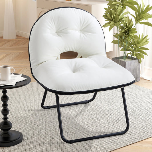 Ljustra Portable Folding Lounge Chair Upholstered Living Room Furniture