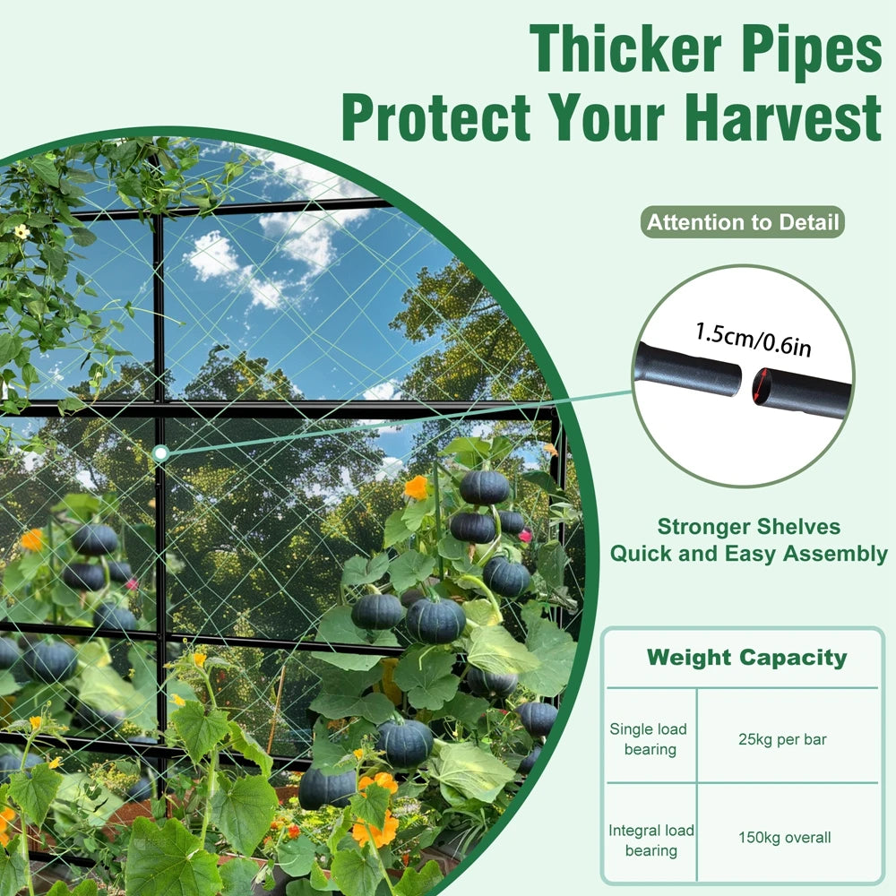 U-Shaped Metal Garden Trellis Support Frame for Climbing Plants