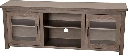 Sheffield Engineered Wood TV Stand for 80 Inch TVs with Glass Doors