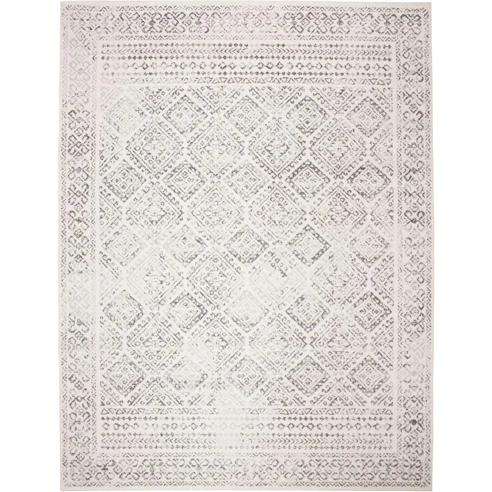 Large Area Rug Tulum Collection Moroccan Boho Non-Shedding Easy Clean