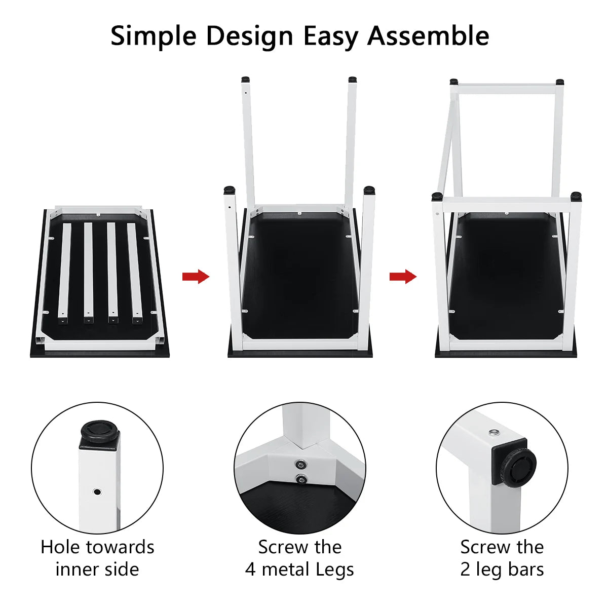 Ljustra 47 Inch Modern Computer Desk Small Office Study Writing Table
