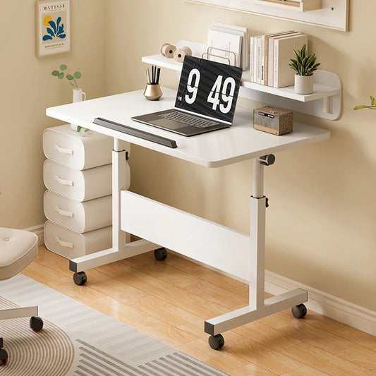 Small Standing Adjustable Height Mobile Desk with Wheels for Home Office