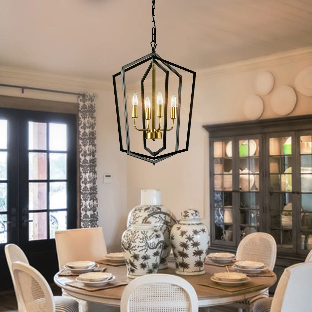 Luxury 4 Light Chandeliers Industrial Pendant Lighting Kitchen Dining Room
