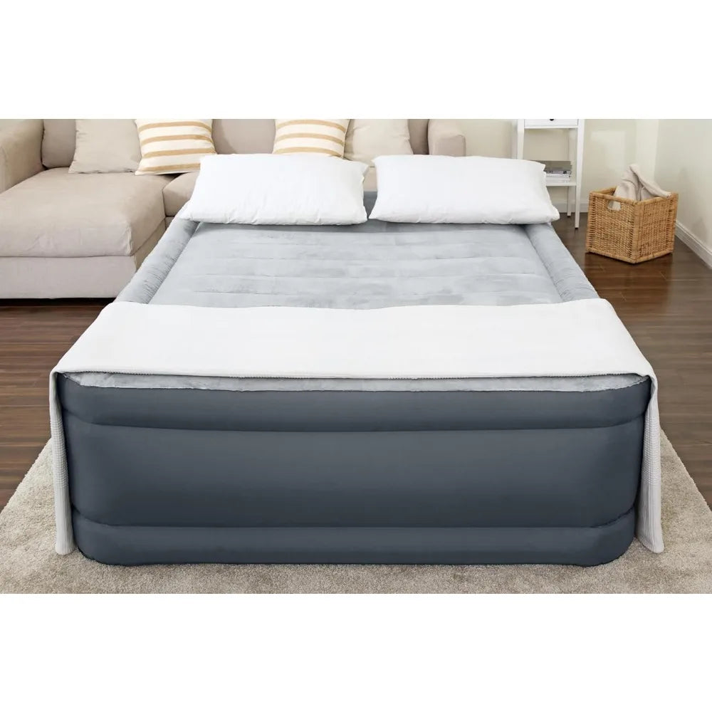 Ljustra Tough Guard Queen Air Mattress with Built-in Pump 22 Inch